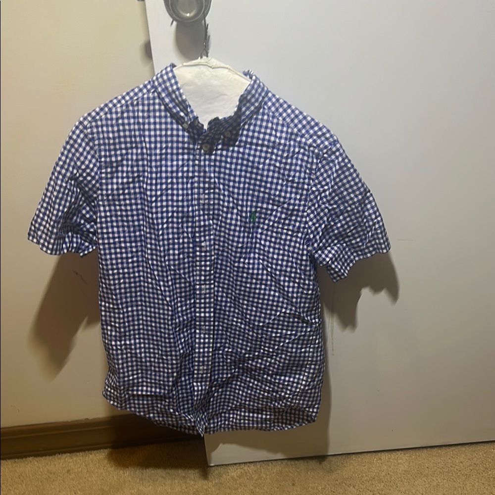 Ralph Lauren Blue Label Navy Gingham Casual Shirt
